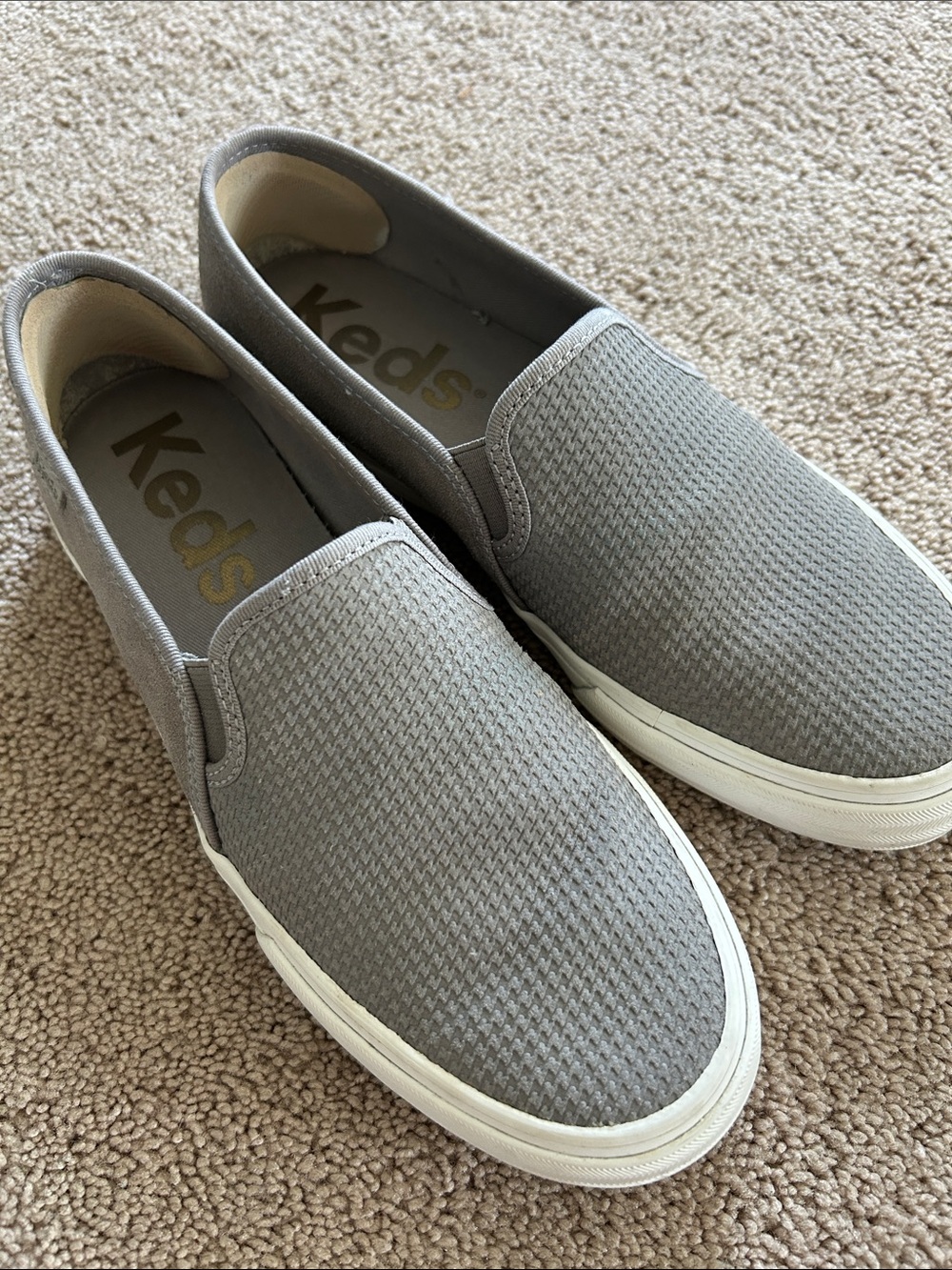 Keds Women’s Slip-On — Light Gray with White Sole